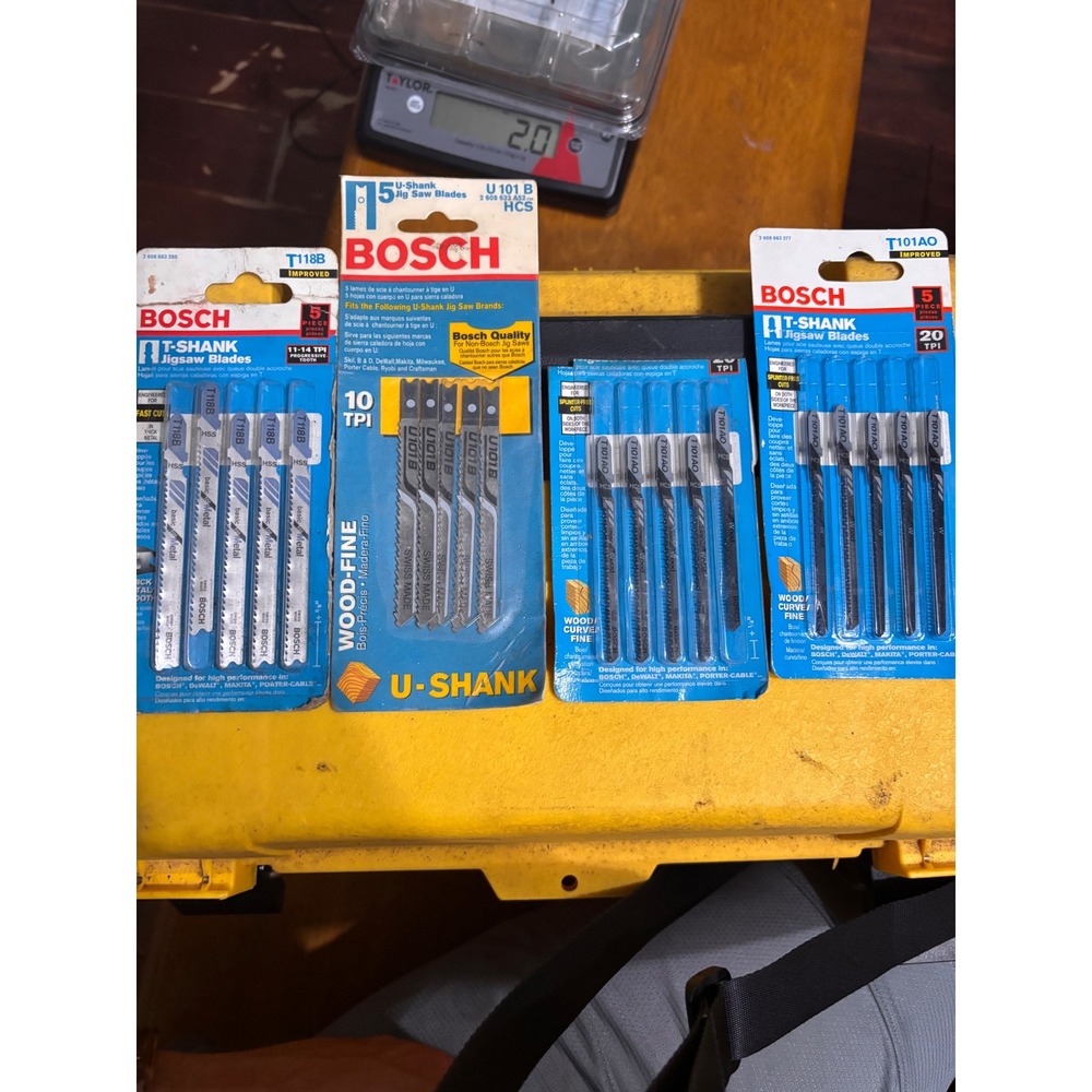 Bosch Jigsaw Blade Set T118B U101B T101AO Wood Metal 20 Pieces Total